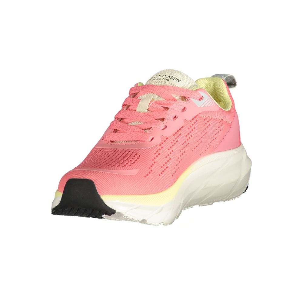 U.S. POLO ASSN. Pinke Damen-Sneaker aus Polyurethan
