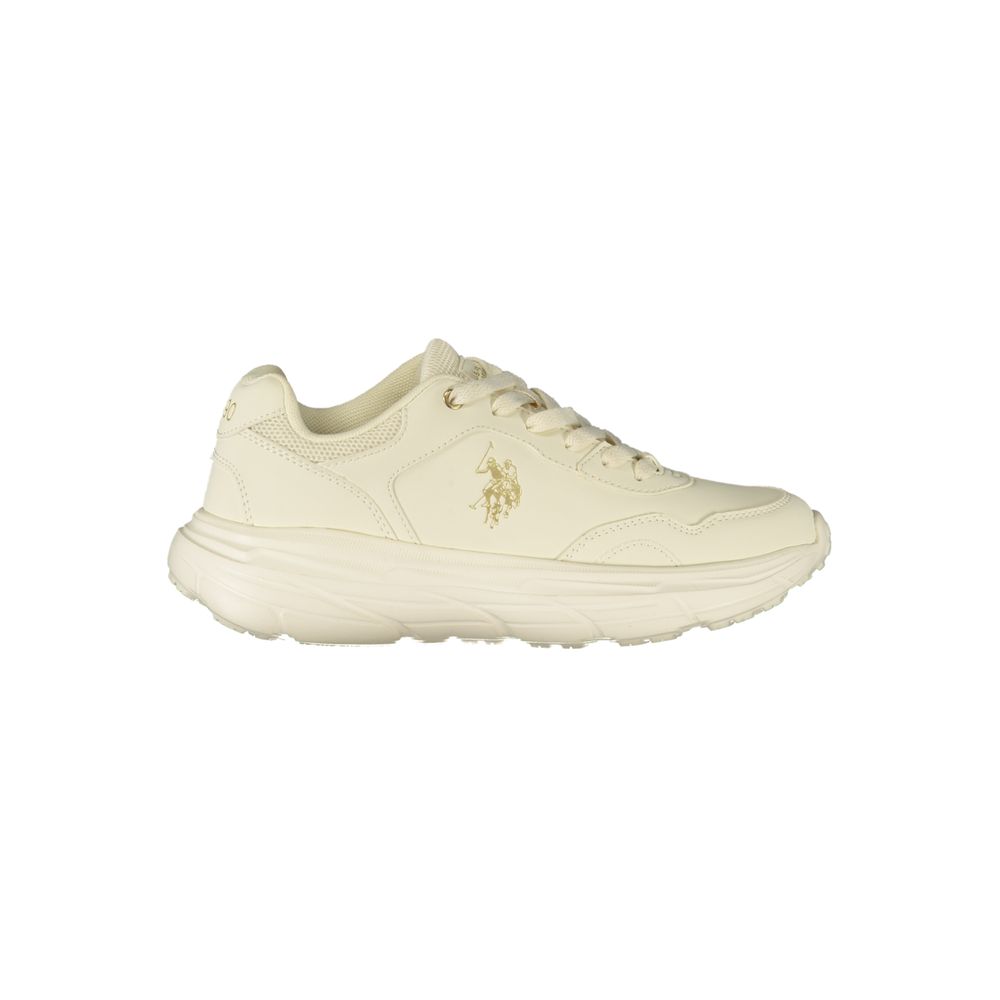 U.S. POLO ASSN. Weiße Sneaker aus Polyester im Athletic-Stil