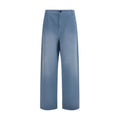 Miu Miu Blaue Baumwoll-Freizeithose