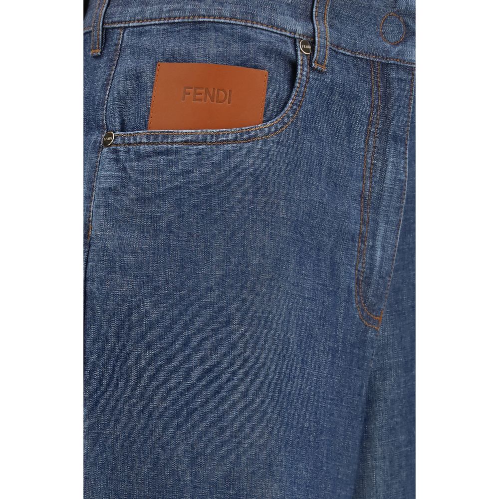 Fendi Blaue Baumwolljeans Denim