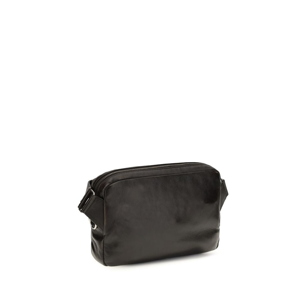 Prada Braune Kalbsleder Bos Taurus Schultertasche
