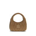 Miu Miu Beige Lamm Ovis Aries Aries Schultertasche
