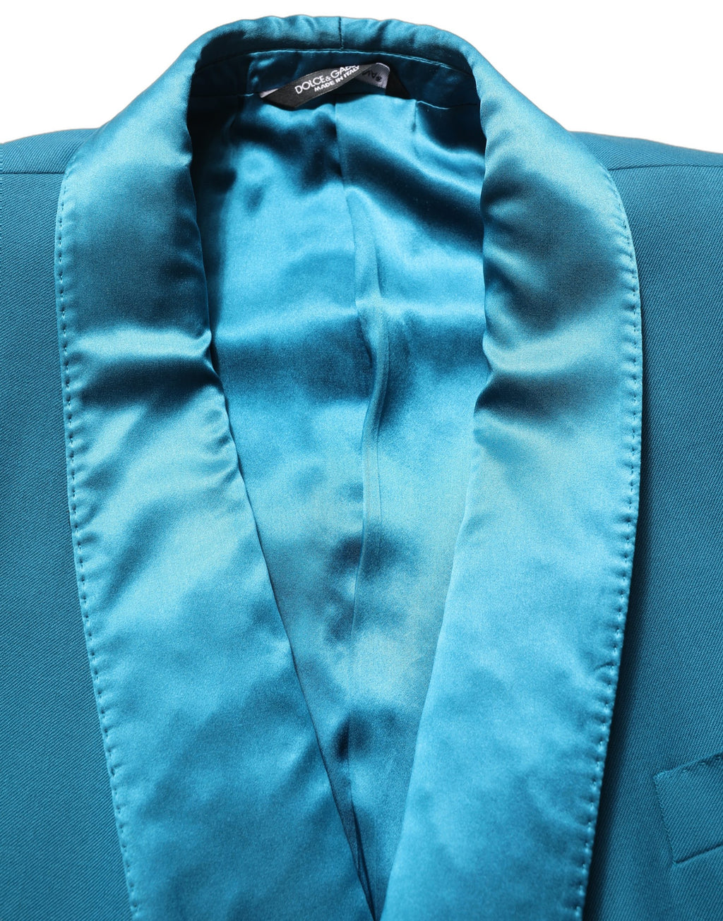 Dolce & Gabbana Dunkelblauer Woll-Blazer im Zweireiher-Schnitt
