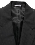 Dolce & Gabbana Sakko aus Wolle mit schwarzem Streifenmuster, einreihig