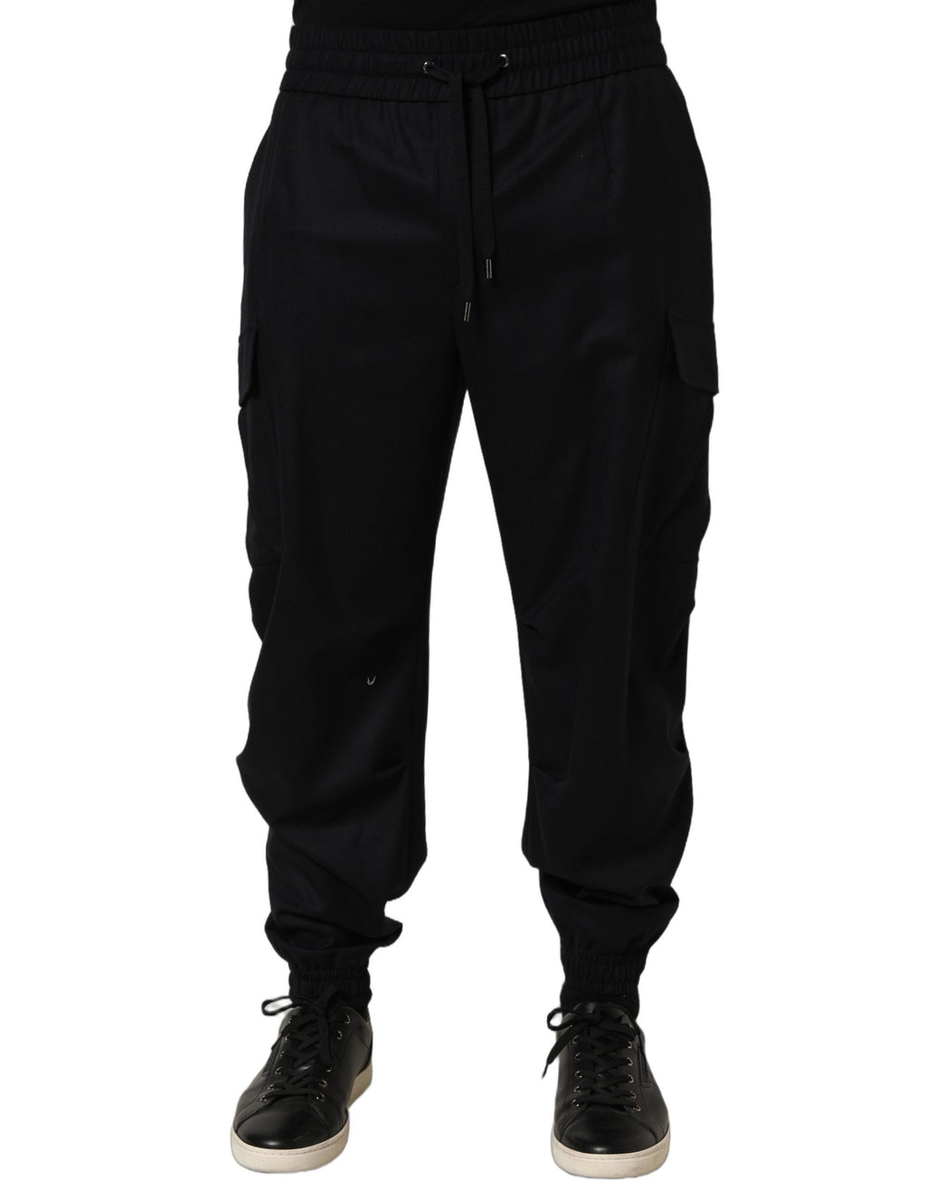 Dolce & Gabbana Schwarze Cargo Jogger Sweatpants mit mittlerer Taille