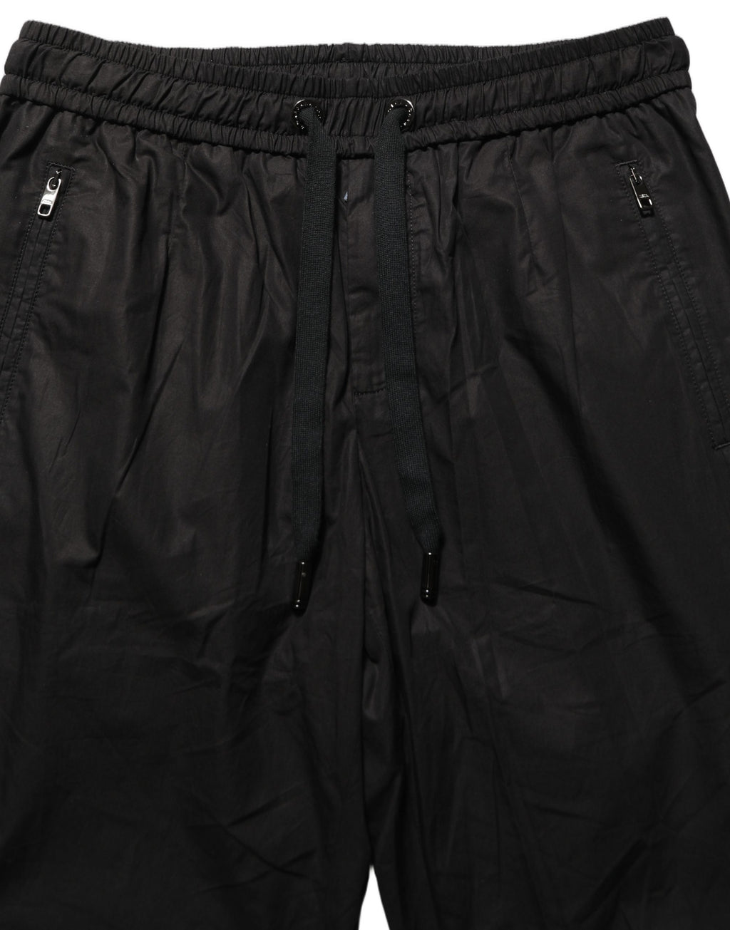 Dolce & Gabbana Schwarze Baumwoll-Jogger-Sweatpants mit mittlerer Taille