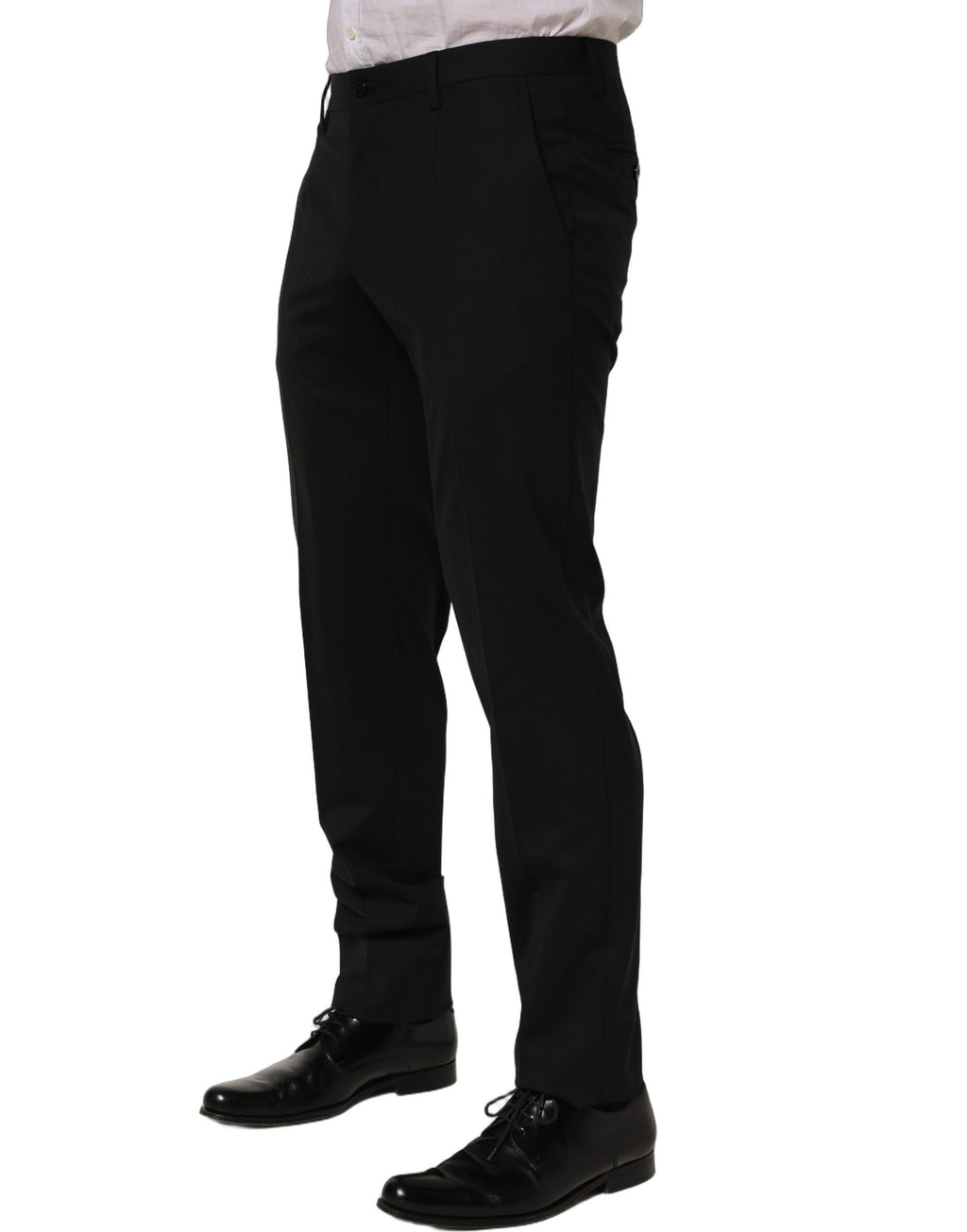 Dolce & Gabbana Schwarze Woll-Röhrenhose für Herren