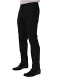 Dolce & Gabbana Schwarze Woll-Röhrenhose für Herren