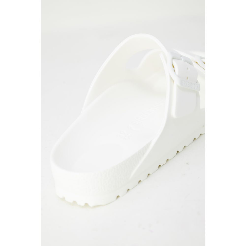 Birkenstock Weiße flache Sandalen aus Kunststoff