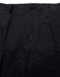 Dolce & Gabbana Schwarze Leinenhose mit geradem Bein