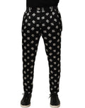 Dolce & Gabbana Schwarze Seiden-Röhrenhose für Herren