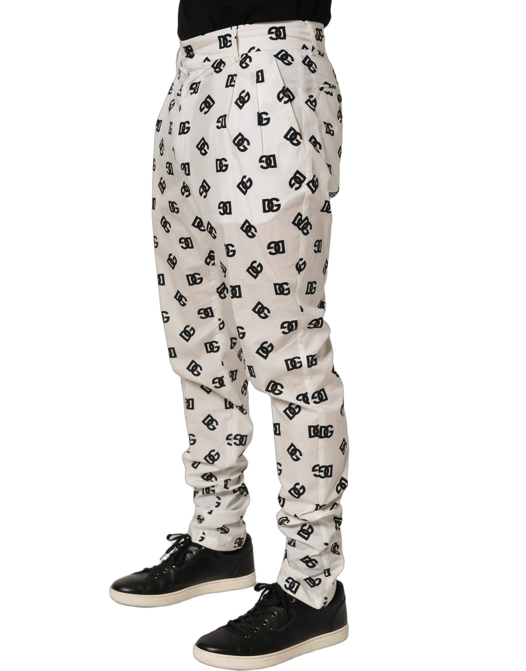 Dolce & Gabbana Weiße Skinny Fit Anzughose mit Logo für Herren
