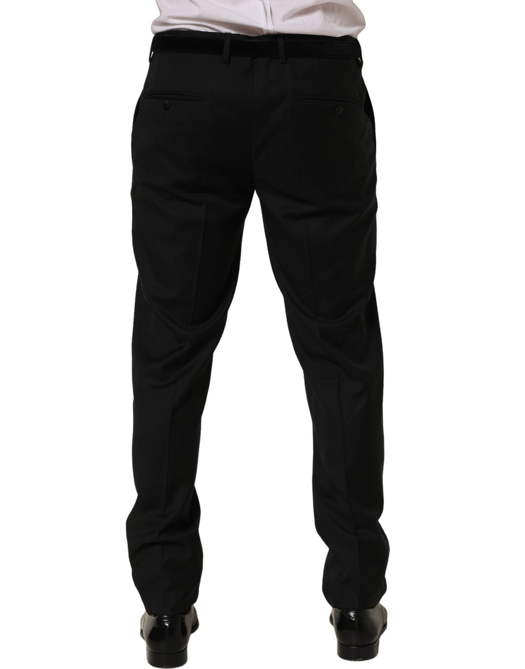 Dolce & Gabbana Schwarze Skinny Fit Woll-Anzughose