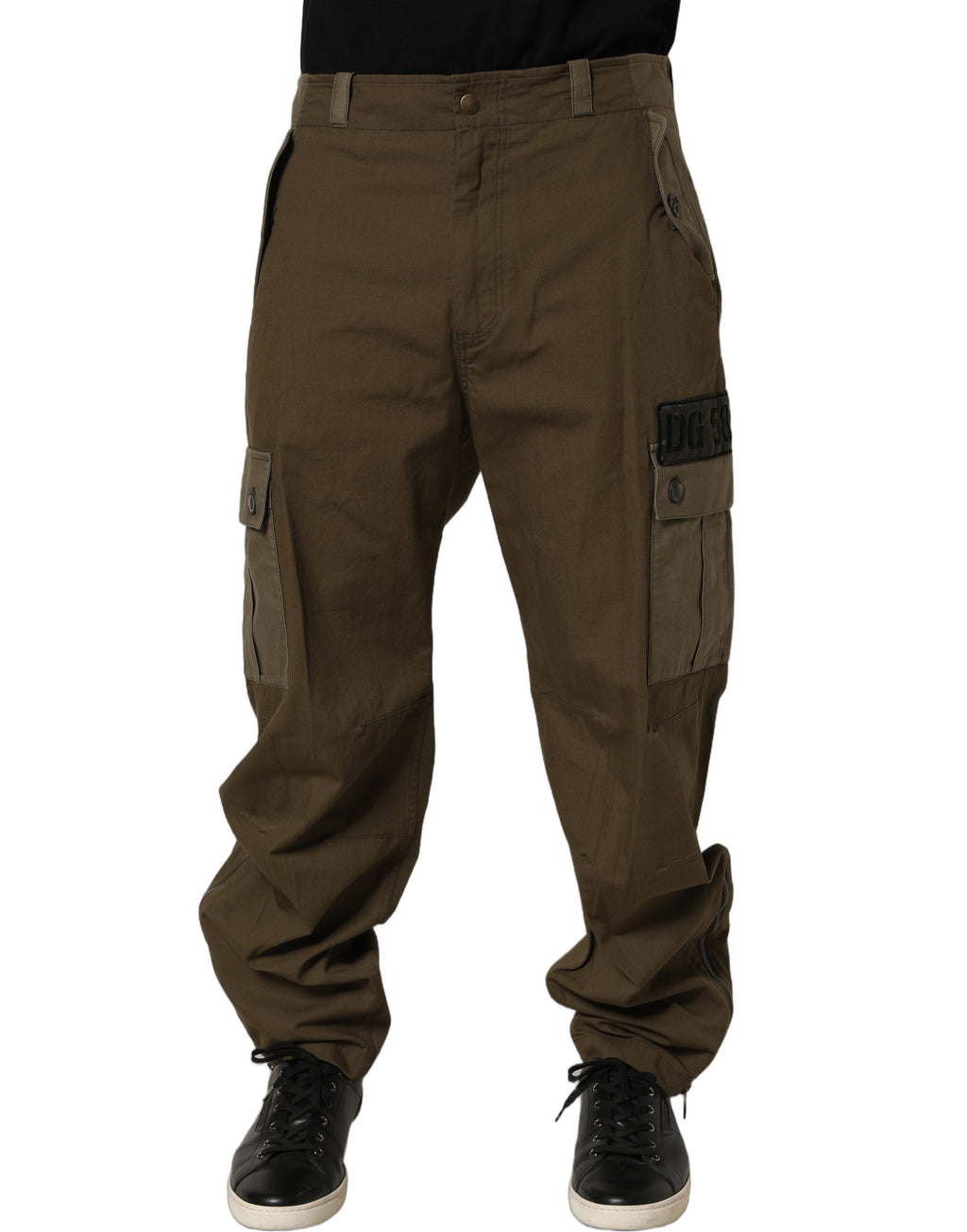 Dolce & Gabbana Braune Cargohose mit geradem Bein und mittlerer Leibhöhe