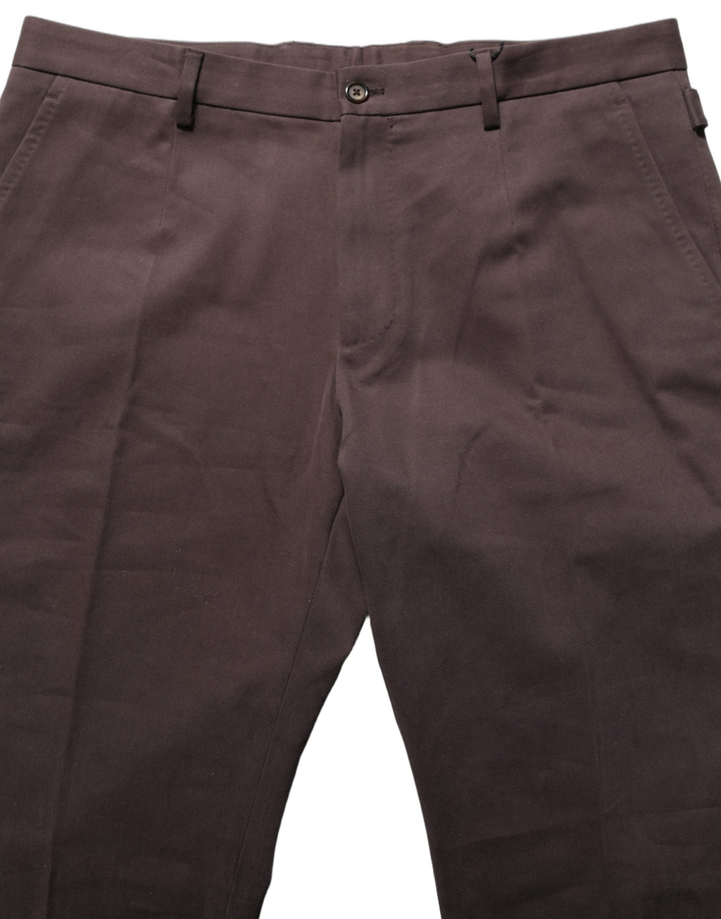 Dolce & Gabbana Braune Baumwoll-Röhrenhose im Skinny-Fit