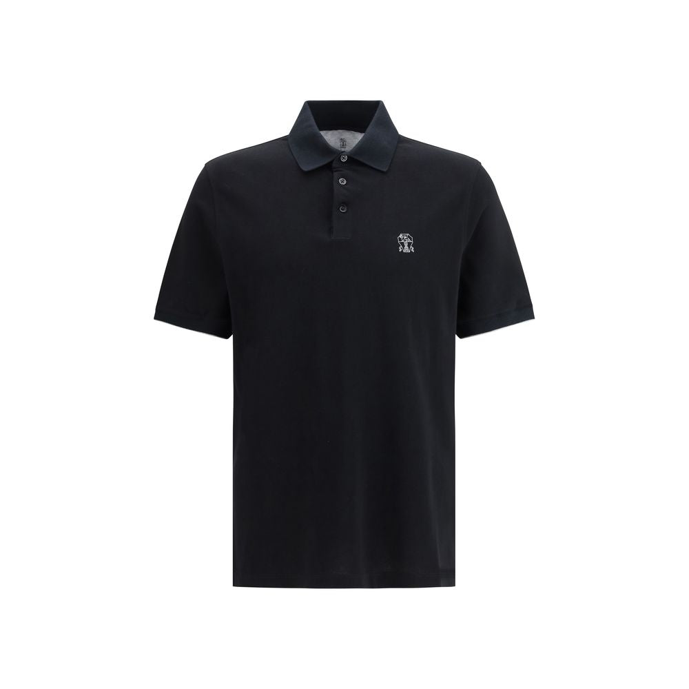 Brunello Cucinelli Schwarzes Baumwollhemd