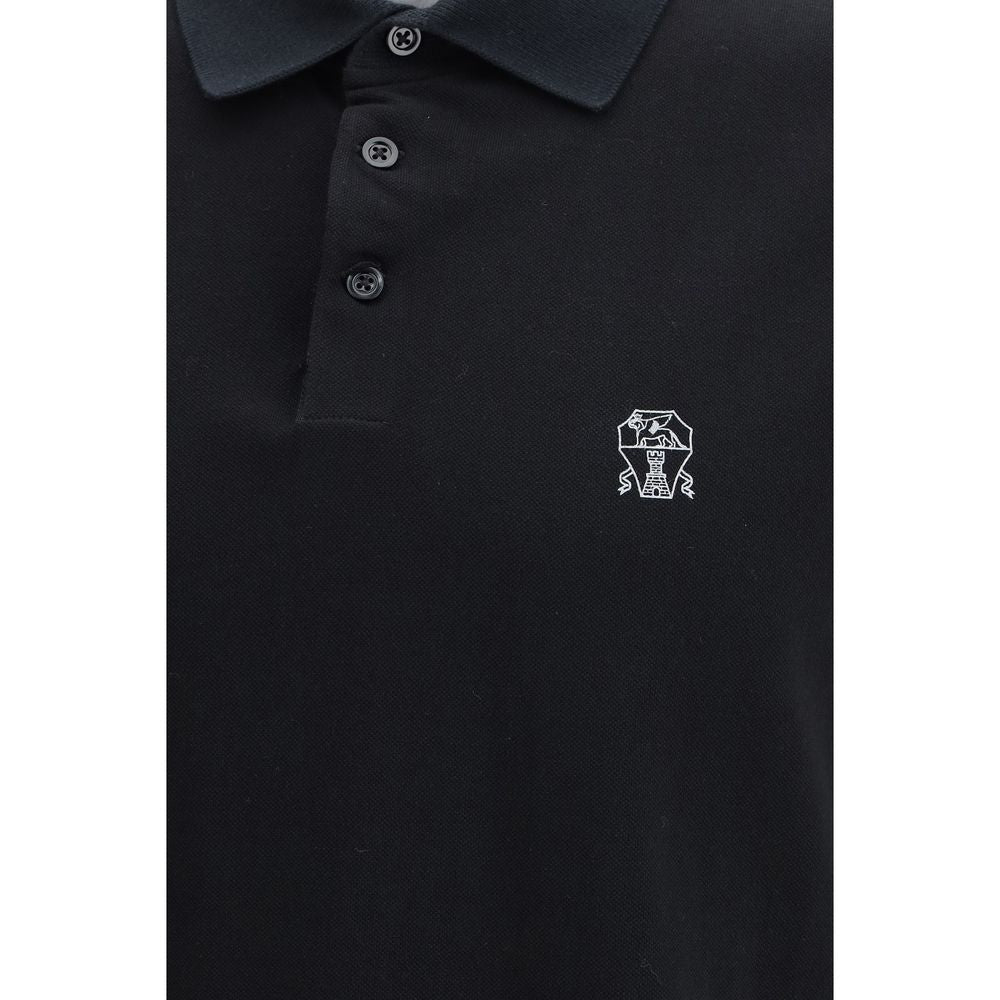 Brunello Cucinelli Schwarzes Baumwollhemd
