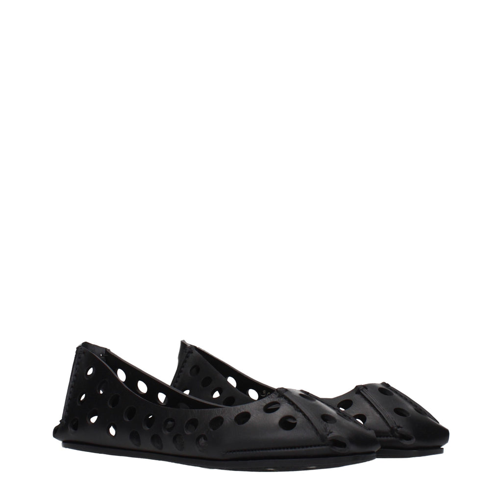 Alaïa Schwarze Ballerinas aus Leder