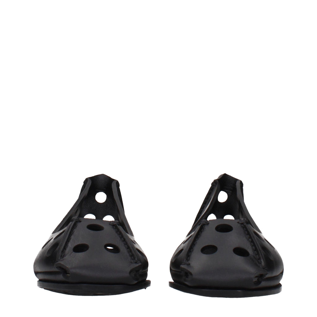 Alaïa Schwarze Ballerinas aus Leder