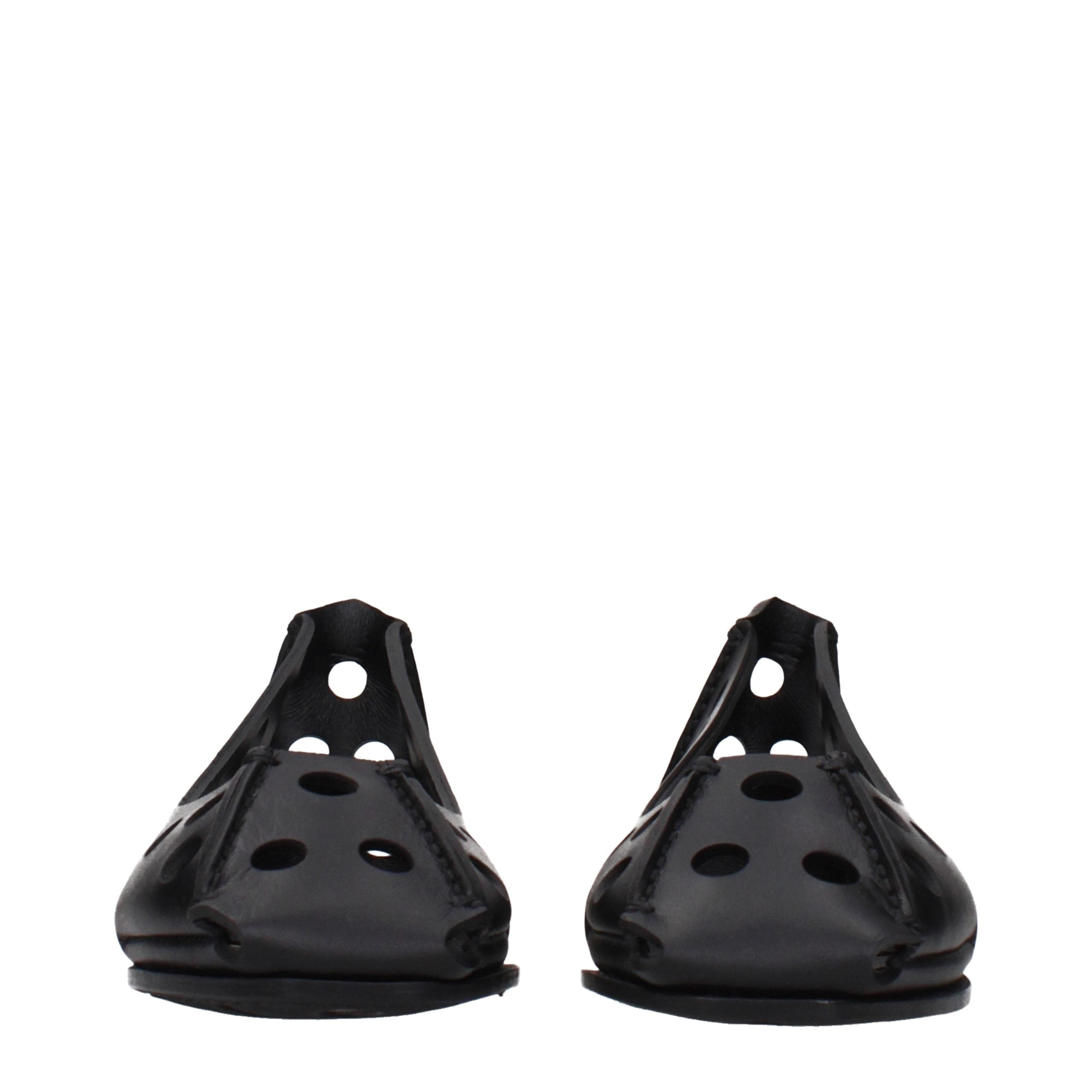 Alaïa Schwarze Ballerinas aus Leder
