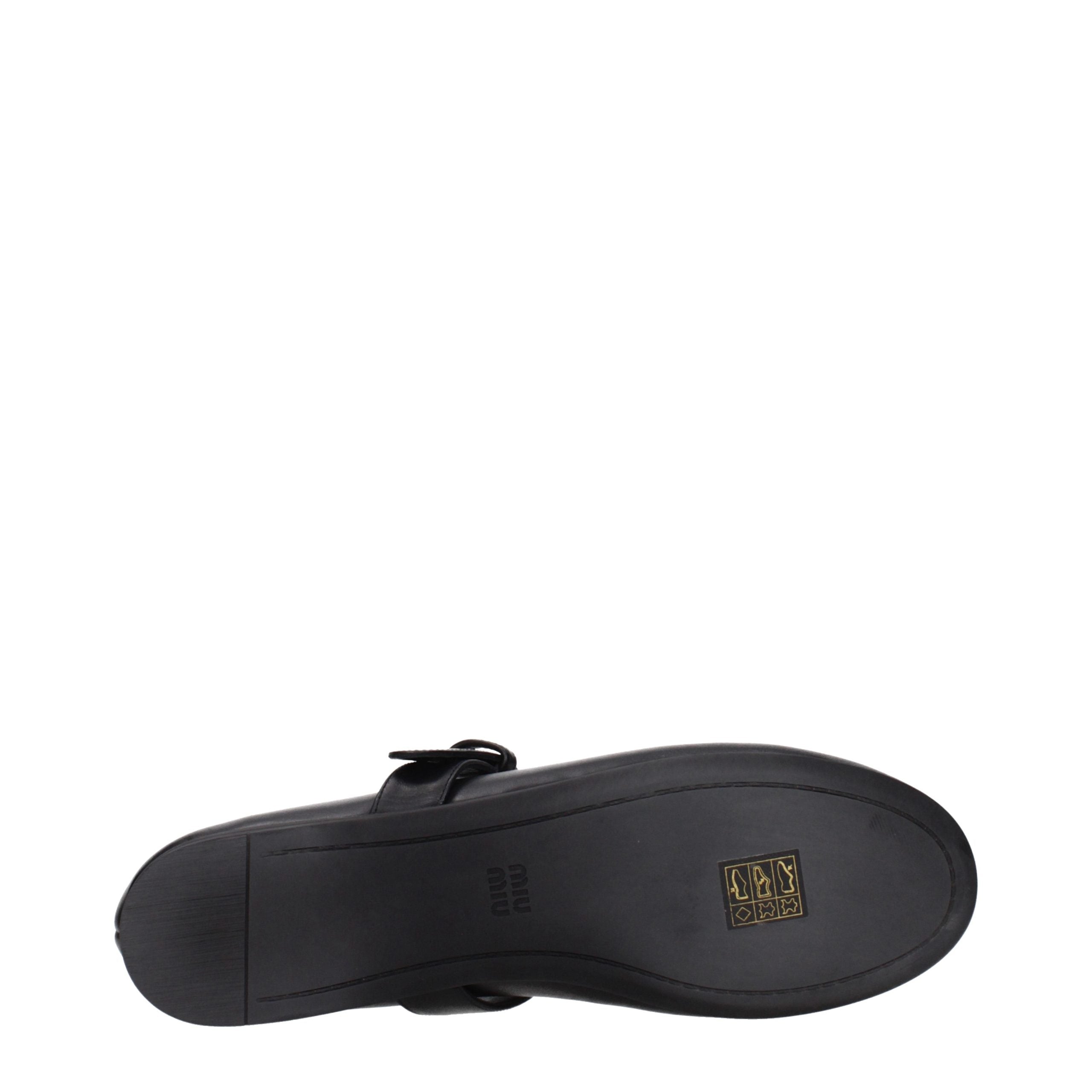 Miu Miu Schwarze Ballerinas aus Leder
