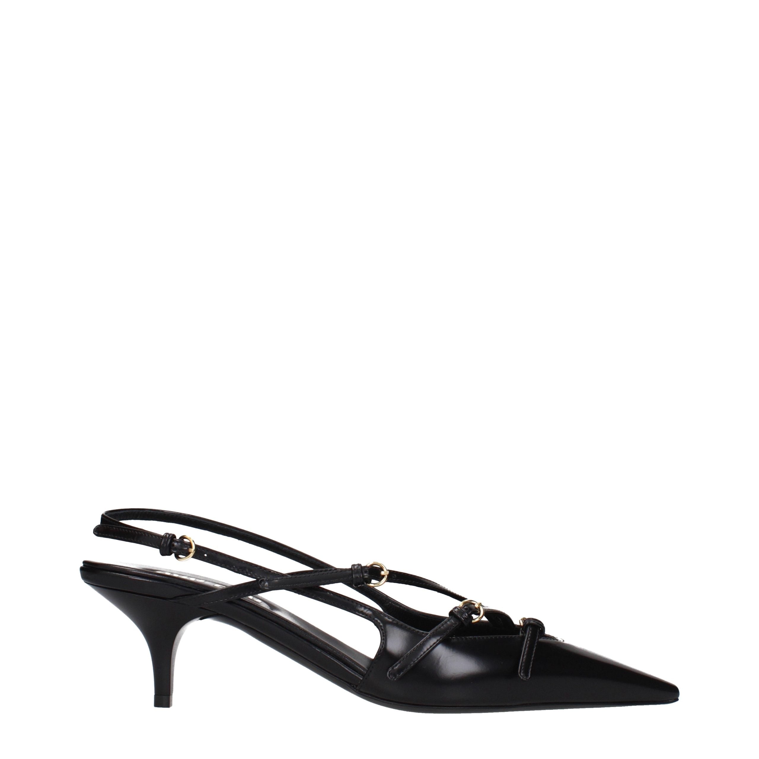 Miu Miu Schwarze Leder Pumps mit hohem Absatz