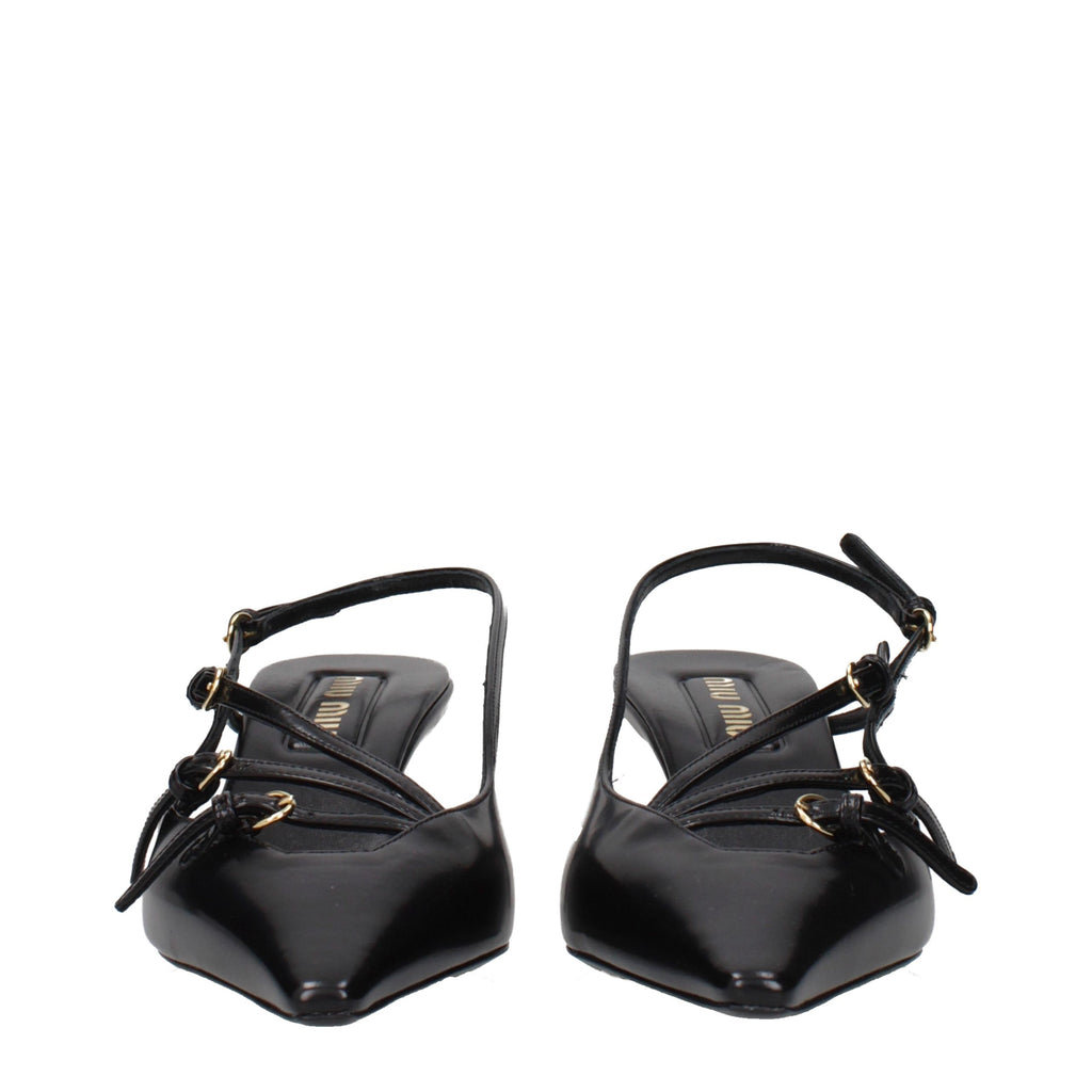 Miu Miu Schwarze Leder Pumps mit hohem Absatz