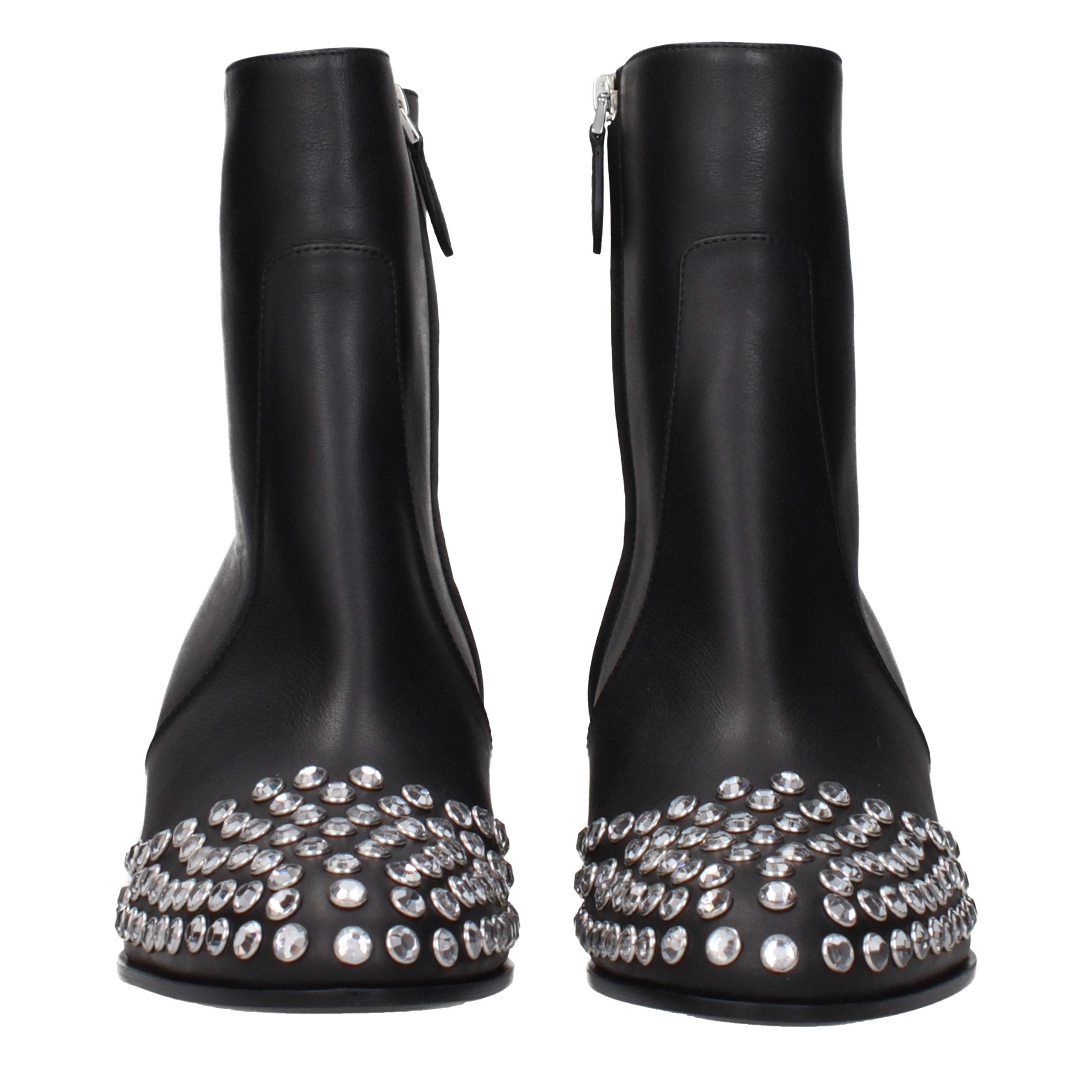 Alaïa Schwarze Leder-Stiefeletten
