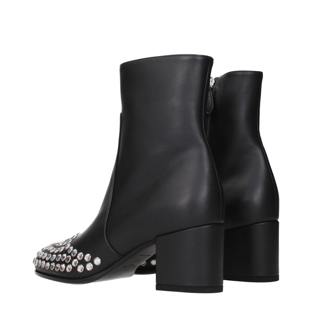 Alaïa Schwarze Leder-Stiefeletten