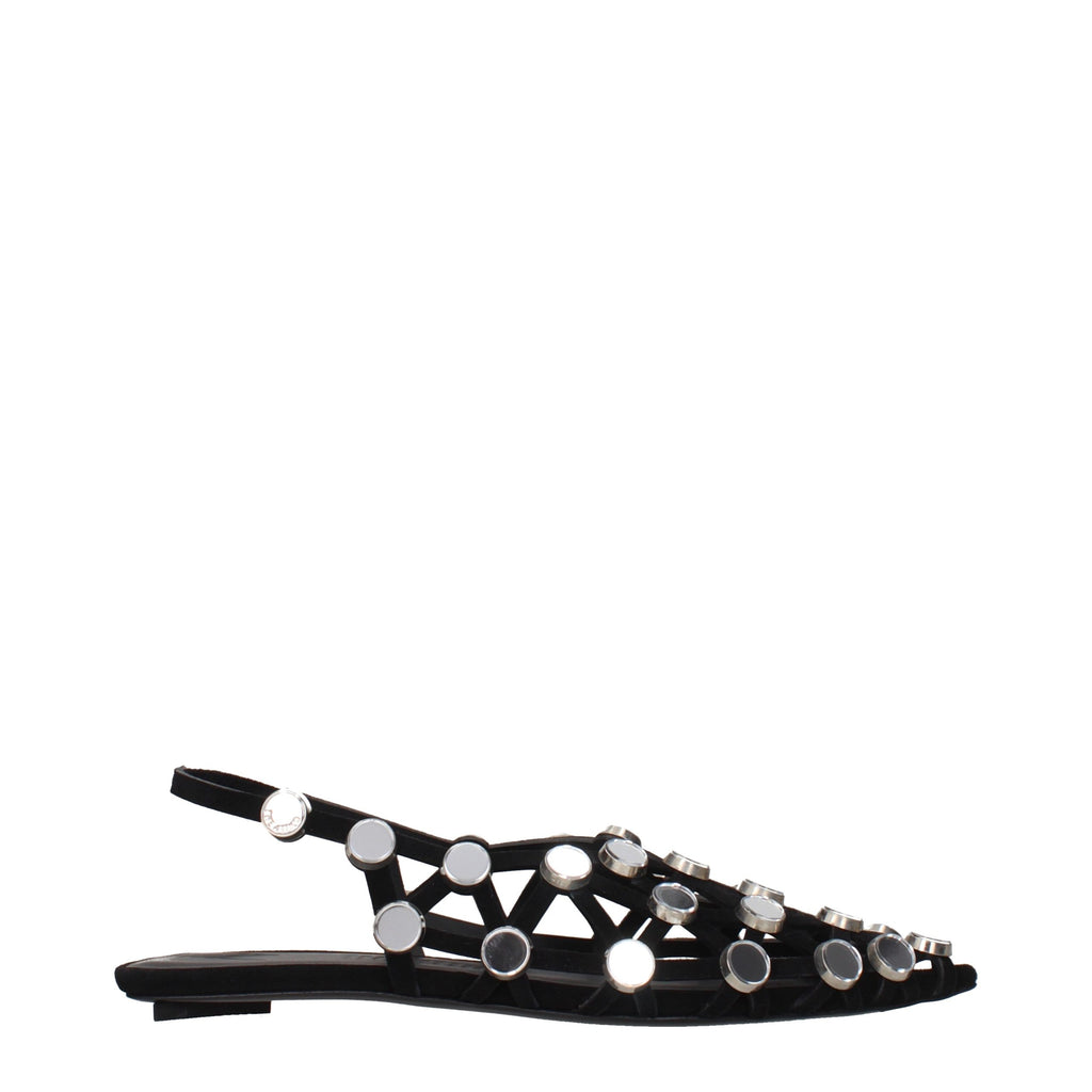 The Attico Schwarze Ballerinas aus Leder