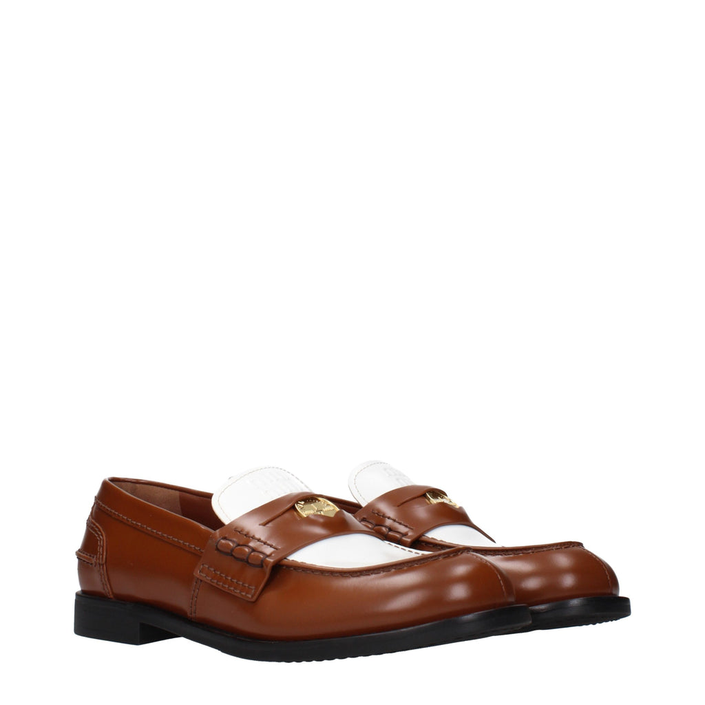 Miu Miu Braune Loafer aus Leder zum Hineinschlüpfen