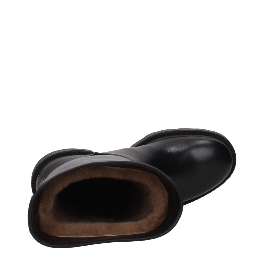 The Row Schwarze Lederstiefel