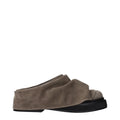 The Attico Graue Leder-Slipper