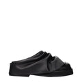 The Attico Schwarze Leder-Slipper