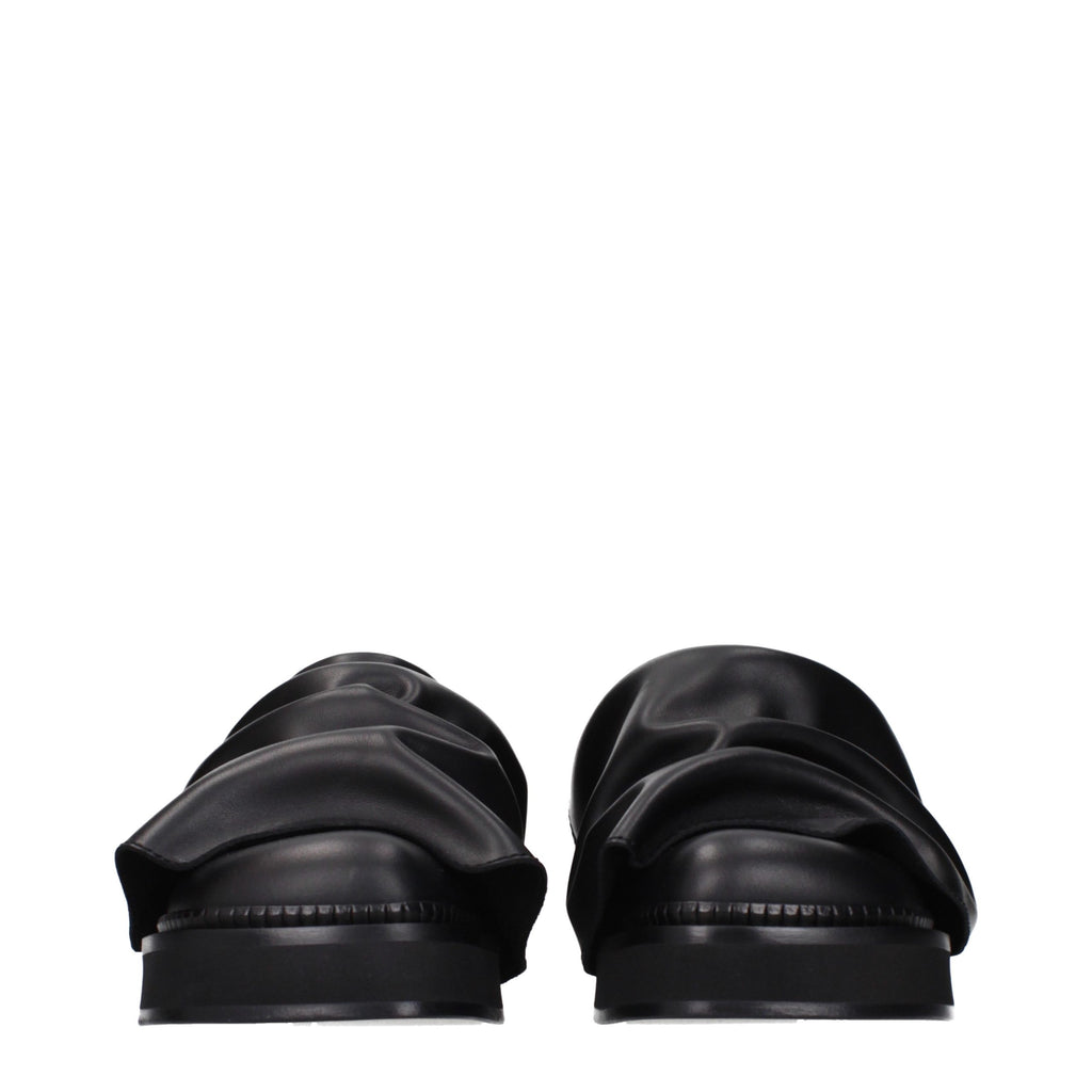 The Attico Schwarze Leder-Slipper