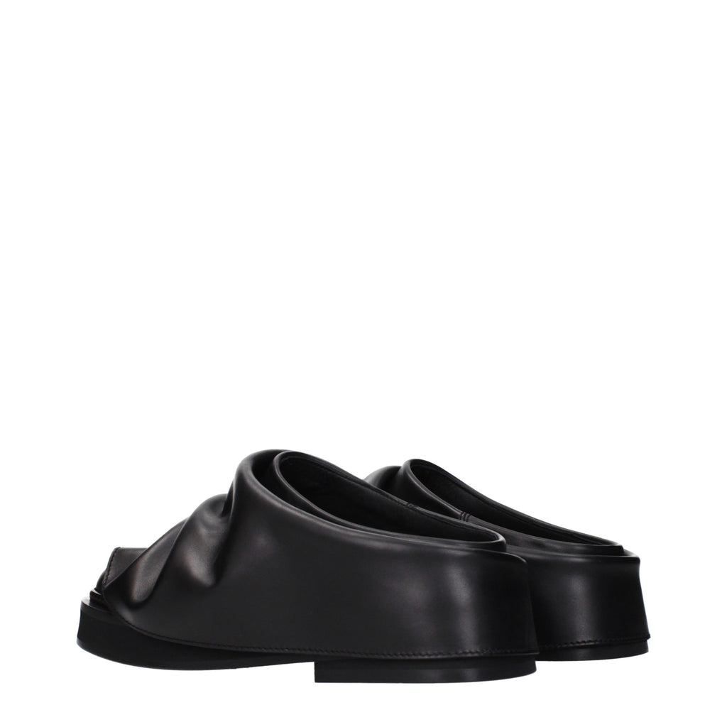 The Attico Schwarze Leder-Slipper