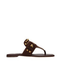 Valentino Garavani Braune Leder-Flip-Flops