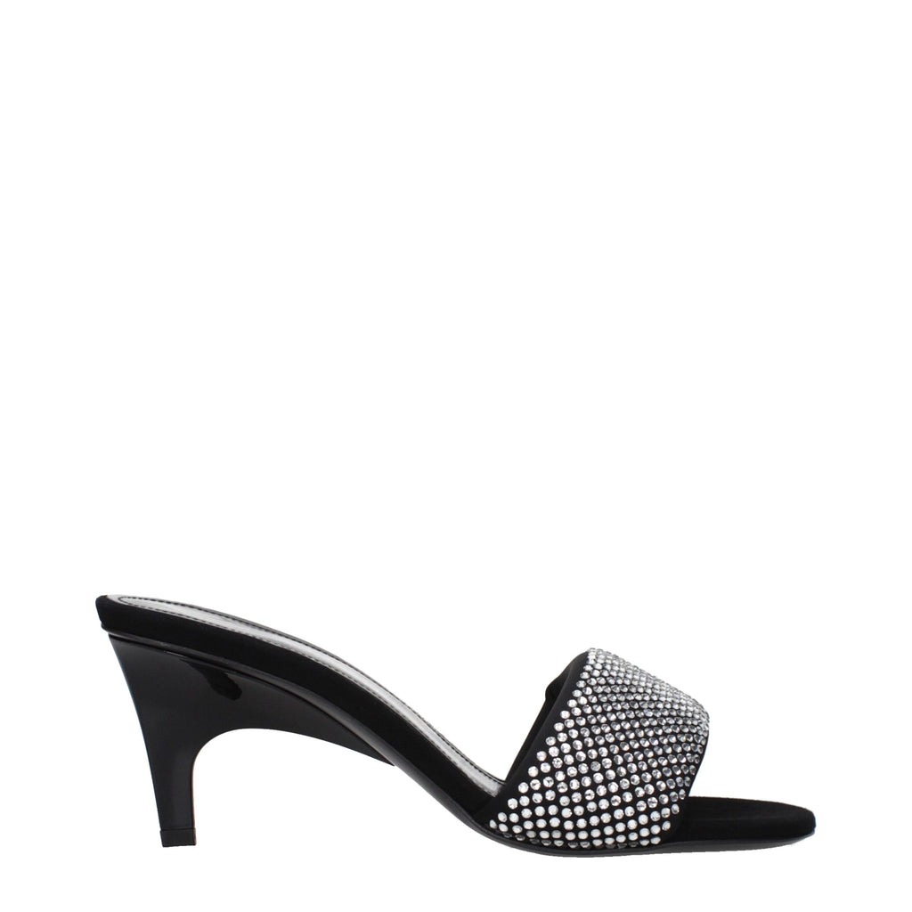 Prada Schwarze Sandalen mit Stiletto-Absatz aus Stoff