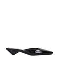 Prada Schwarze flache Sandalen aus Leder