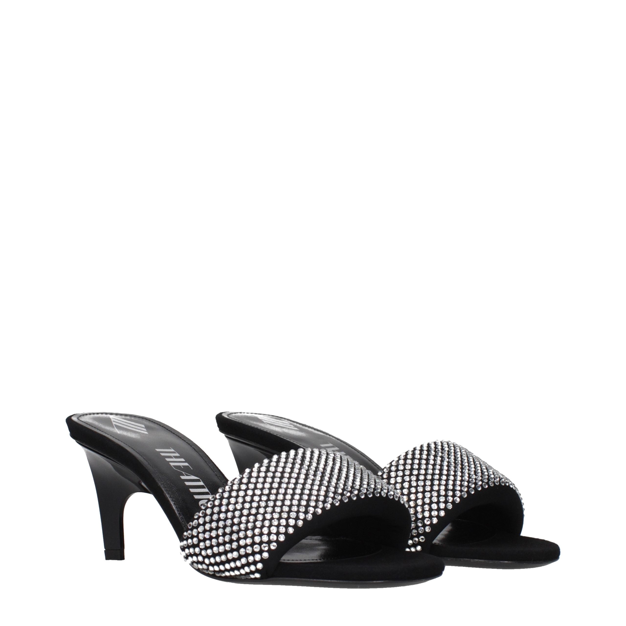 Prada Schwarze Sandalen mit Stiletto-Absatz aus Stoff