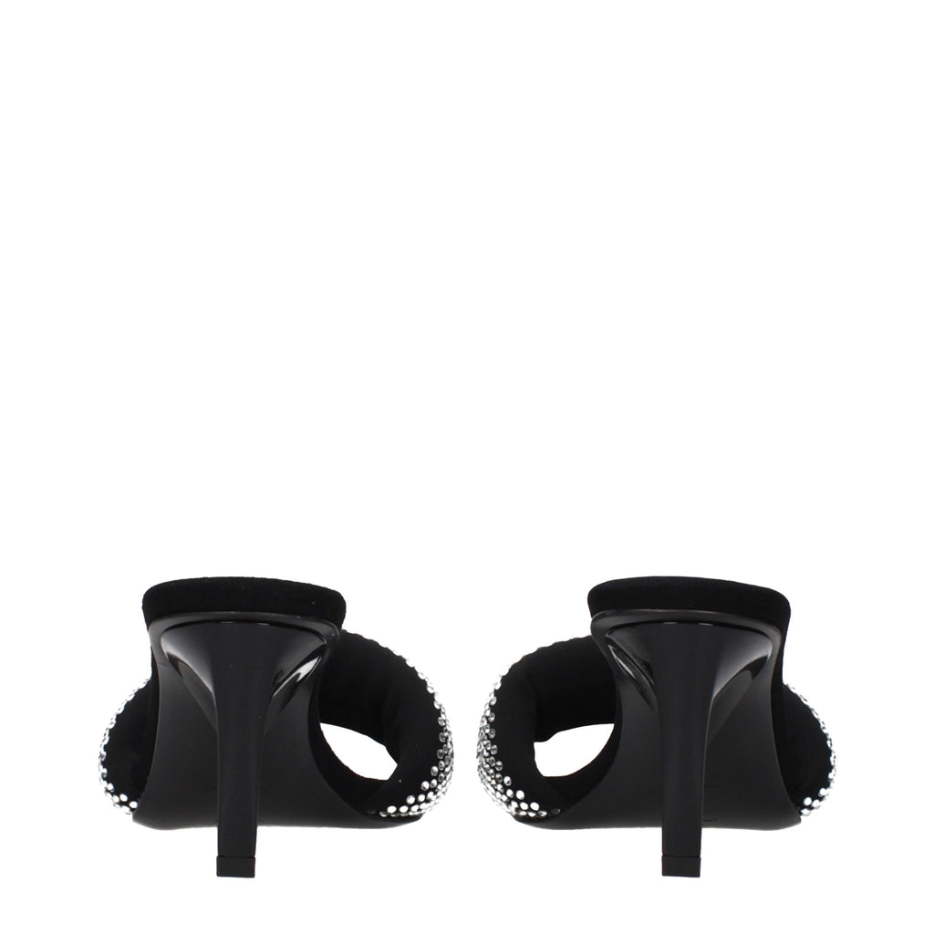 Prada Schwarze Sandalen mit Stiletto-Absatz aus Stoff