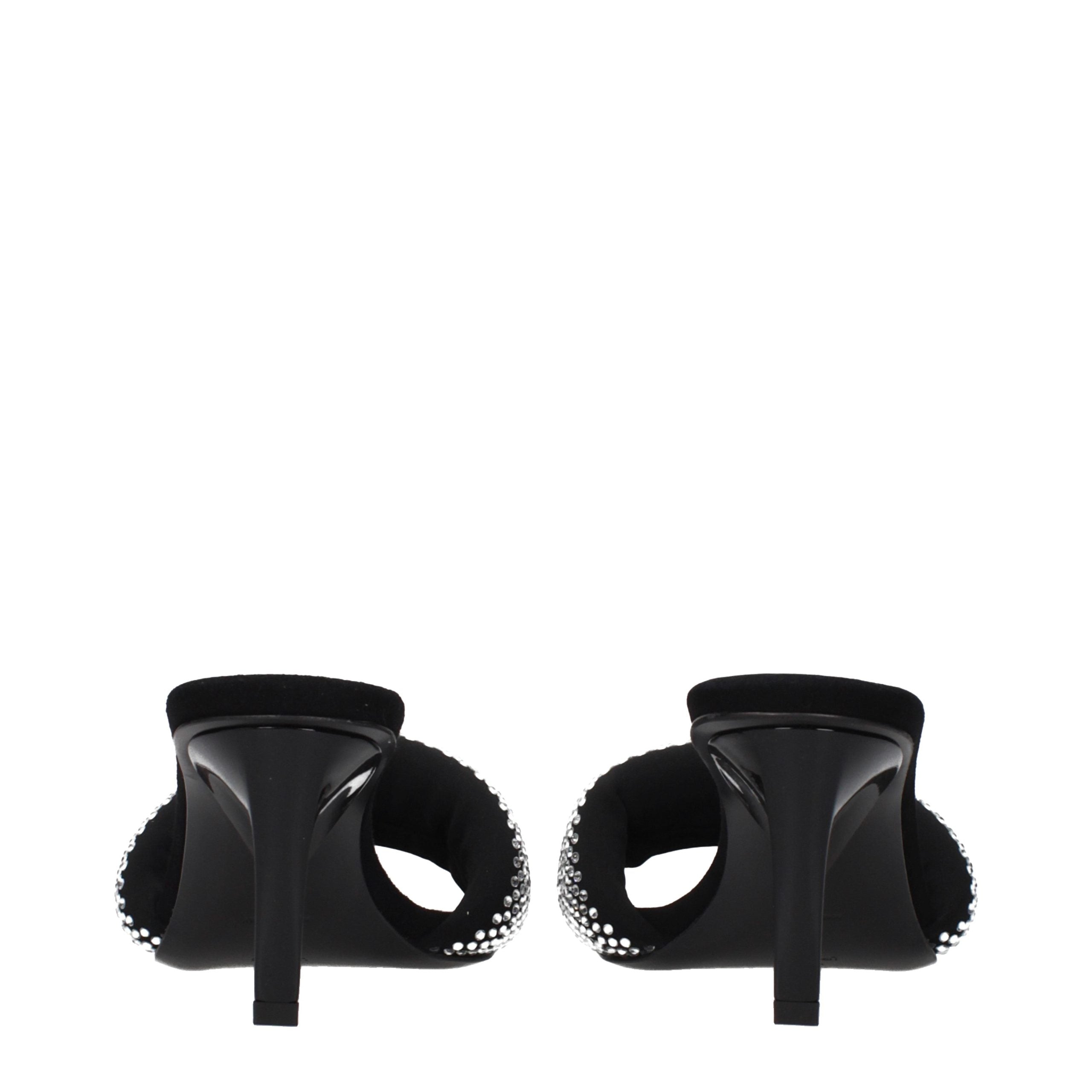 Prada Schwarze Sandalen mit Stiletto-Absatz aus Stoff