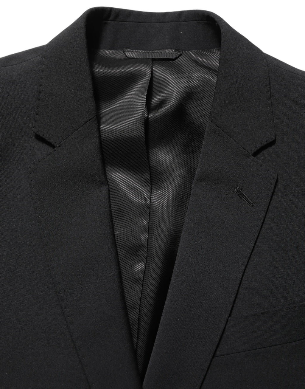 Dolce & Gabbana Schwarzer Woll-Anzug im Slim Fit für Herren, 2-teilig