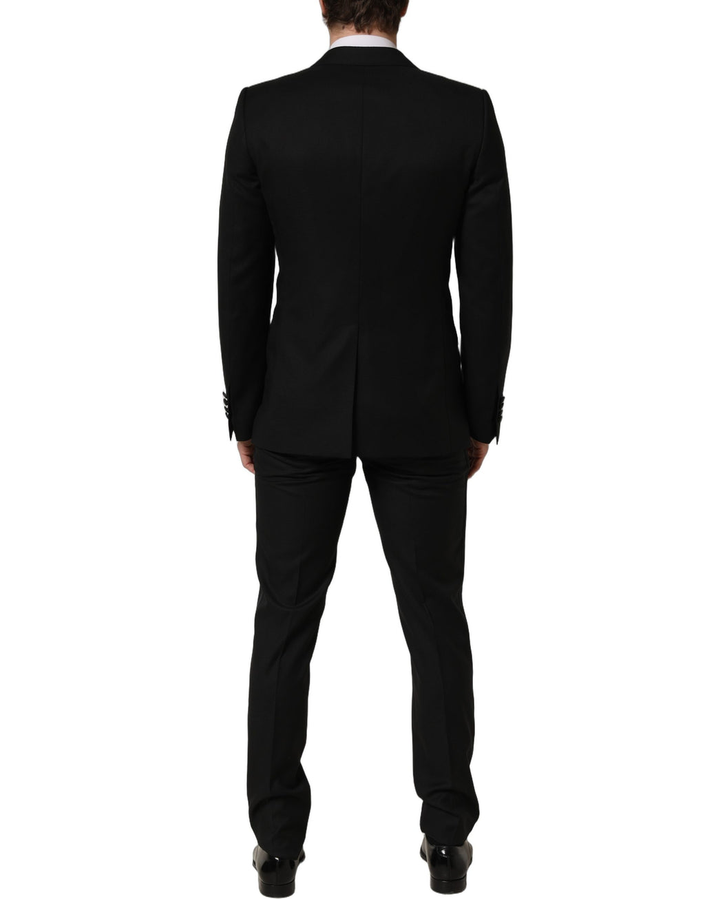 Dolce & Gabbana Schwarzer MARTINI Slim Fit Anzug im 3-Teiler-Look