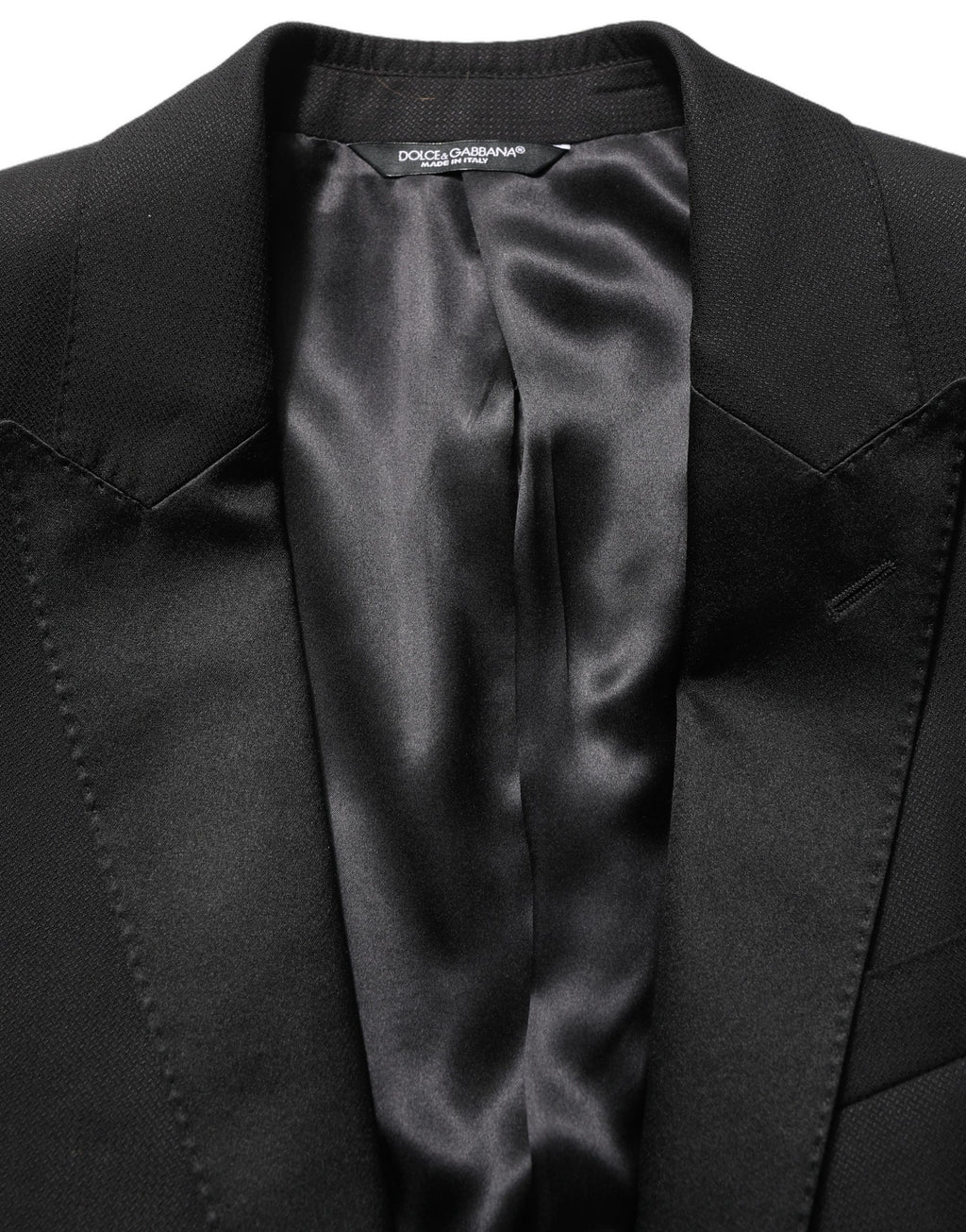 Dolce & Gabbana Schwarzer MARTINI Slim Fit Anzug im 3-Teiler-Look