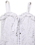 Dolce & Gabbana Weißes Mini-Kleid aus Broderie Anglaise Baumwolle