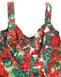 Dolce & Gabbana A-Linien-Minikleid mit Multicolor-Geranien-Print