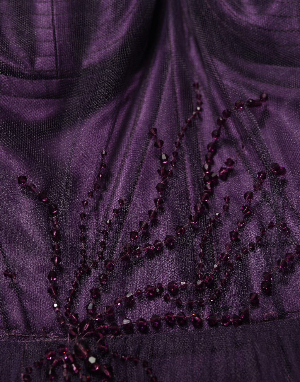 Dolce & Gabbana Lila bodenlanges Tüll-Seiden-Abendkleid mit Volants