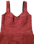 Dolce & Gabbana Mehrfarbiges Tweed-Kleid im Babydoll-Stil mit Gürtel, Mini-Länge