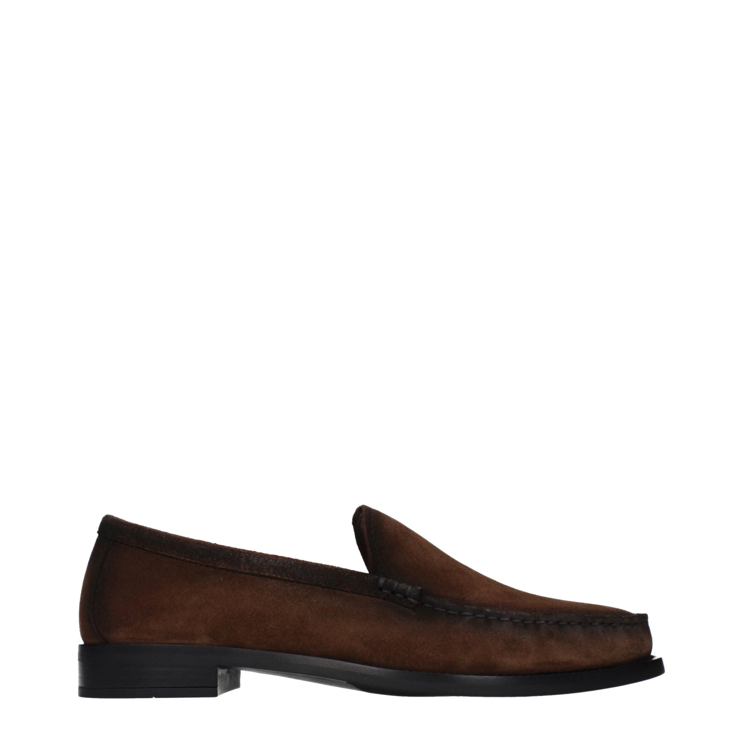 Prada Braune Loafer aus Leder zum Hineinschlüpfen